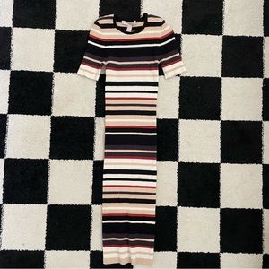 Forever 21 Stripe Ribbed Midi Dress